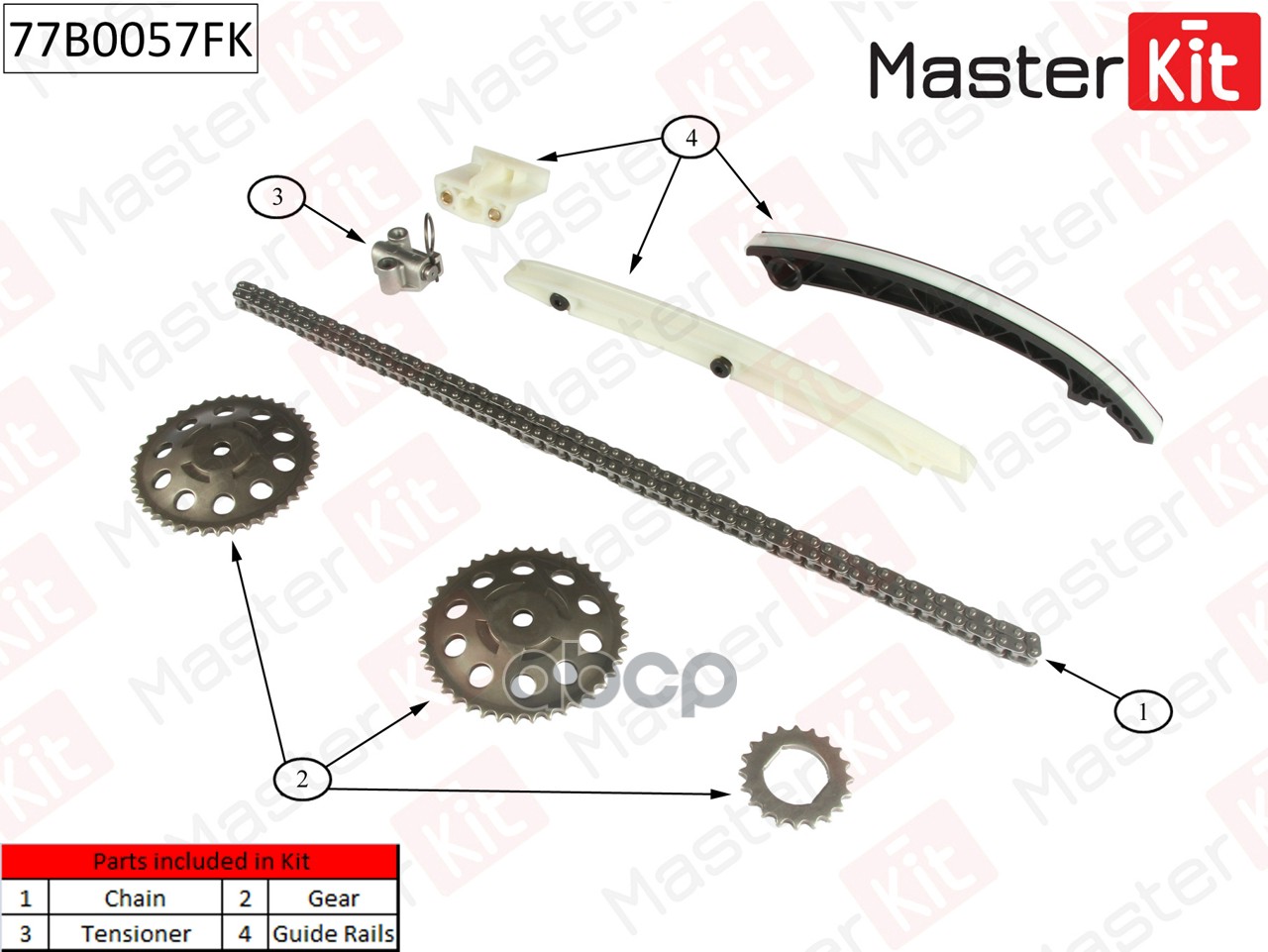

Комплект Цепи Грм Opel Astra, 77B0057FK