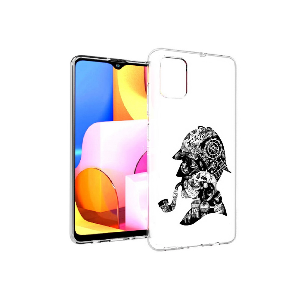 

Чехол MyPads Tocco для Samsung Galaxy A71 мужчина с трубкой абстракция (PT142122.485.488), Прозрачный, Tocco