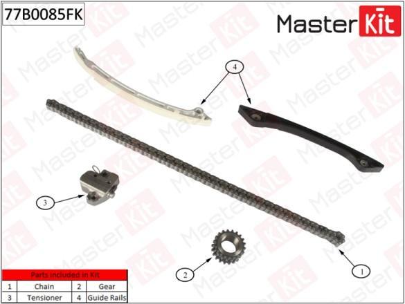 

Комплект Цепи Грм Ford Mondeo 2.0 Ecoboost Tpba 10 77b0085fk MasterKit арт. 77B0085FK, 77B0085FK