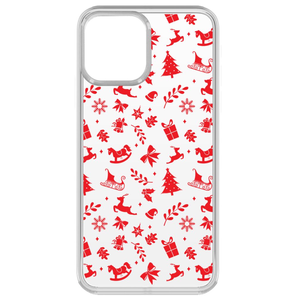 

Чехол-накладка Krutoff Clear Case Новогодние мотивы для iPhone 13, Прозрачный
