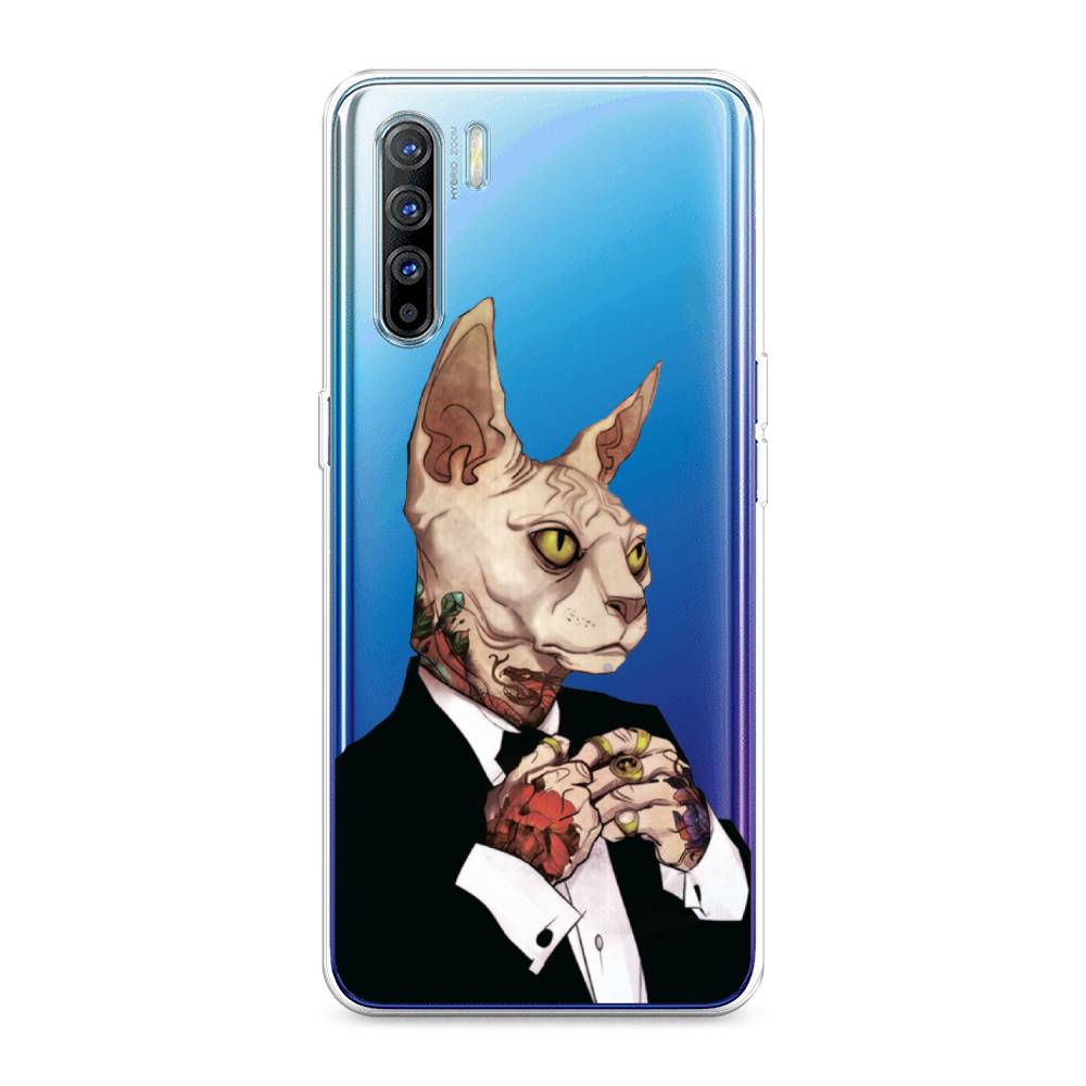 

Чехол Awog на Oppo A91/Reno 3 "Татуированный сфинкс", Разноцветный, 252450-7