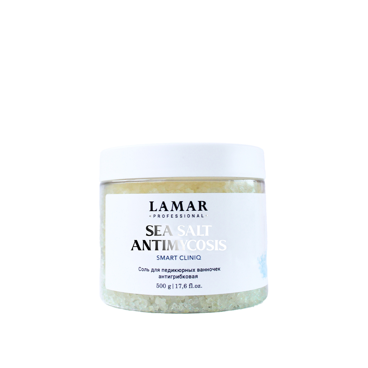 Соль для педикюрных ванночек Lamar Professional антигрибковая Sea salt Antimycosis 500 г