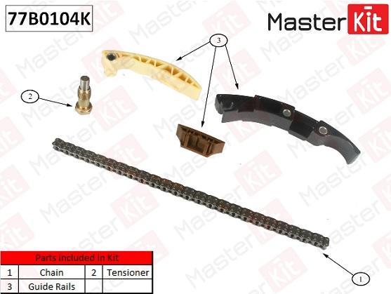 

Комплект Цепи Грм Vag A3/Bora/Golf Iv/Passat/Transporter V Bdb, 77B0104K