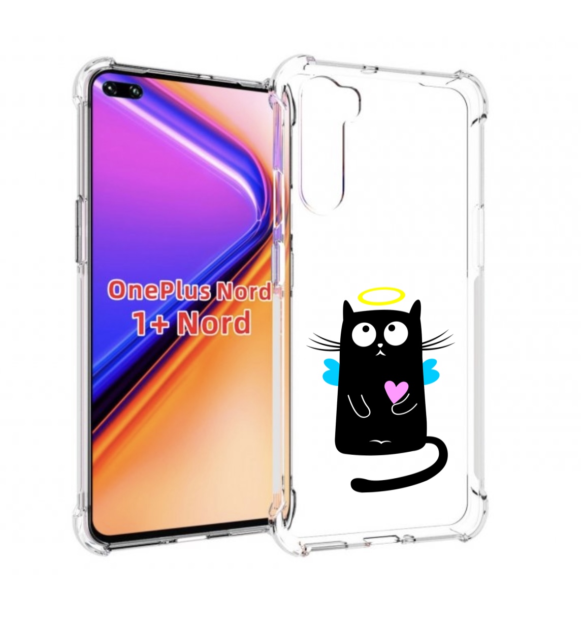 

Чехол MyPads Кот ангелок для OnePlus Nord / 1+ Nord (1ая версия), Прозрачный, Tocco