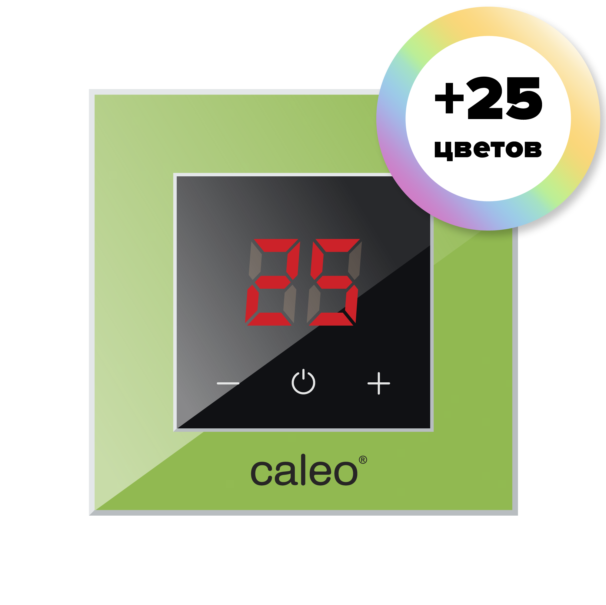 фото Терморегулятор caleo nova встраиваемый цифровой, 3,5 квт, зеленый