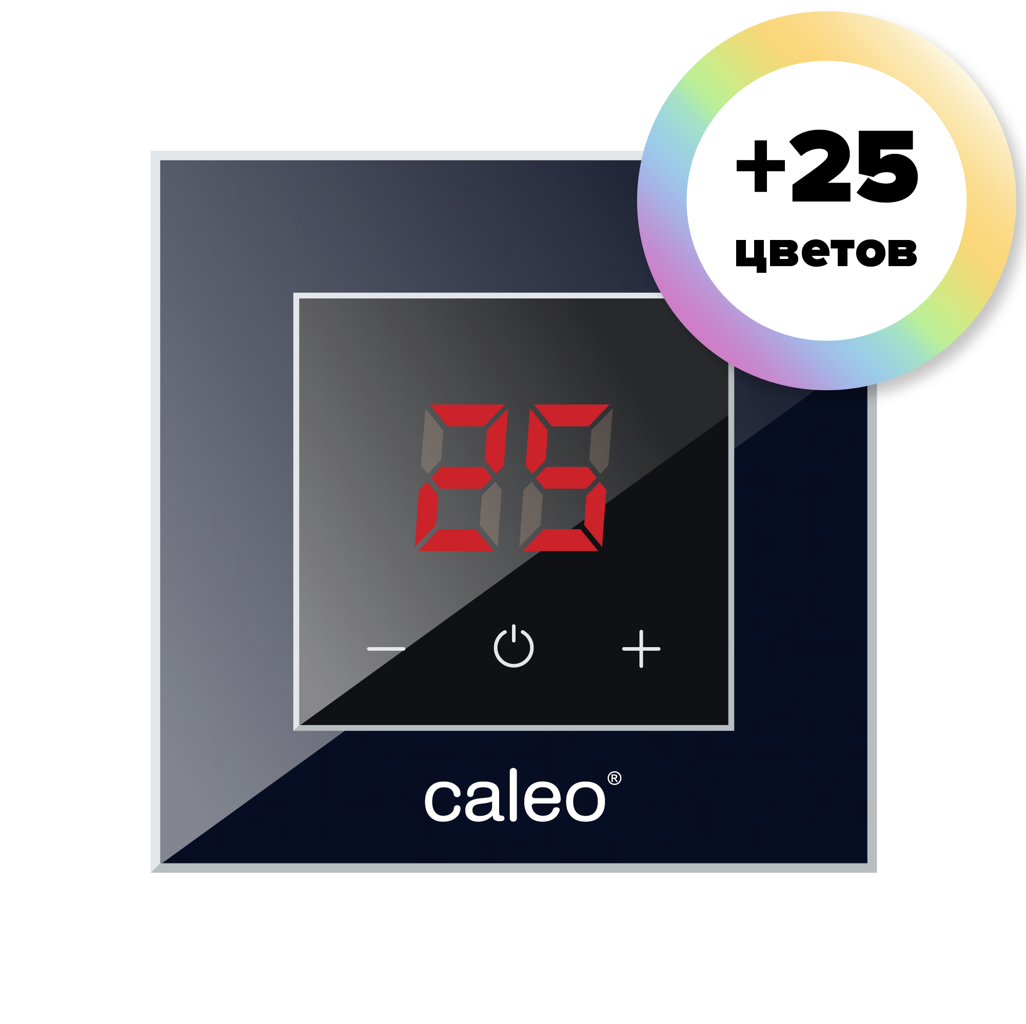 фото Терморегулятор caleo nova встраиваемый цифровой, 3,5 квт, графит