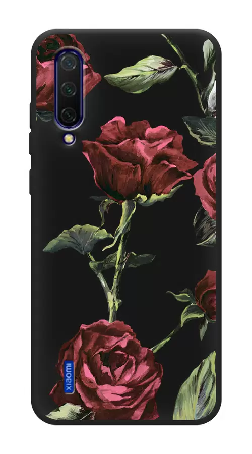 

Силиконовый чехол "Бордовые розы фон" для Xiaomi Mi CC9, Разноцветный, 36150-8