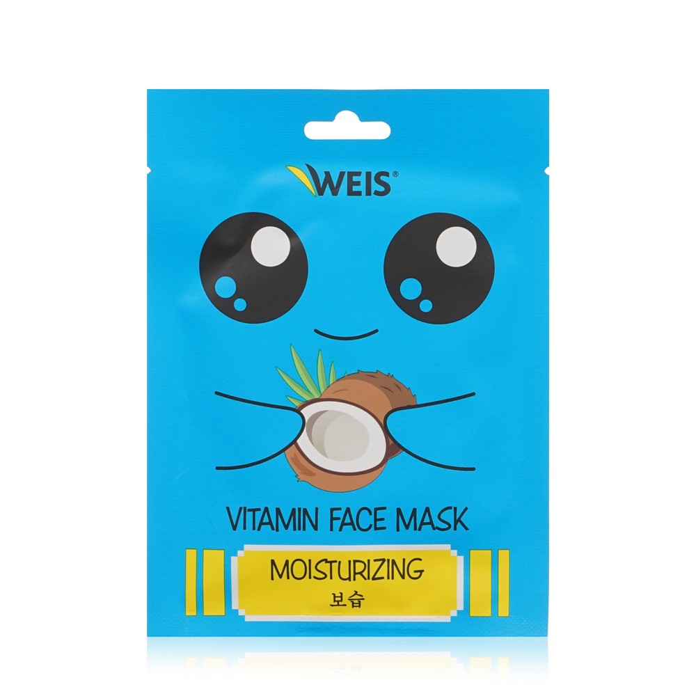 Маска для лица Weis Vitamin Face mask Moisturizing с экстрактом кокоса 23г dnc масло для волос лица и тела кокосовое