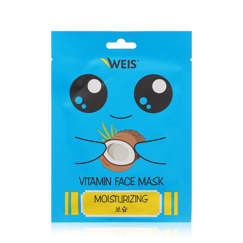 Маска для лица Weis Vitamin Face mask Moisturizing с экстрактом кокоса 23г 79₽