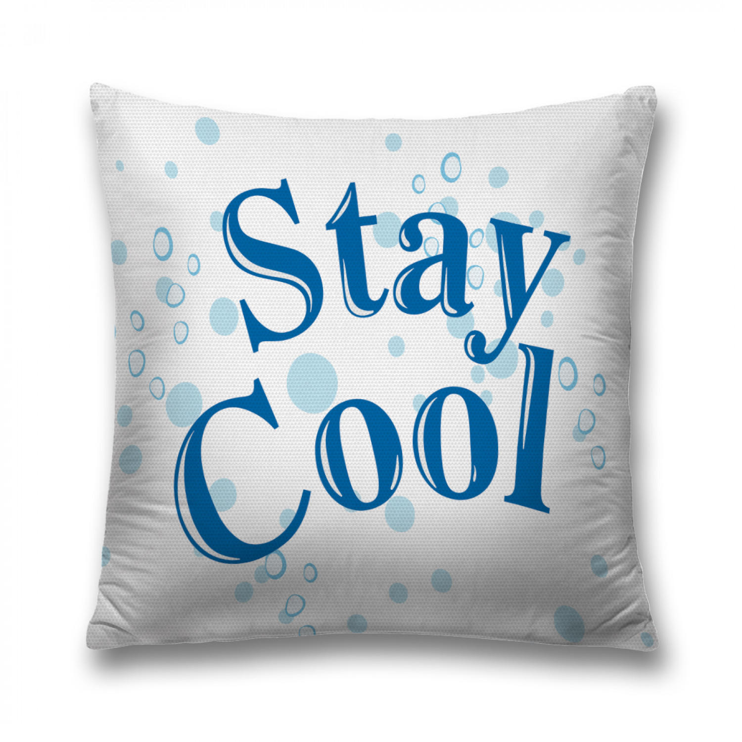 

Наволочка декоративная JoyArty "Холодные пузырьки" на молнии, 45x45 см, Белый, Холодные пузырьки