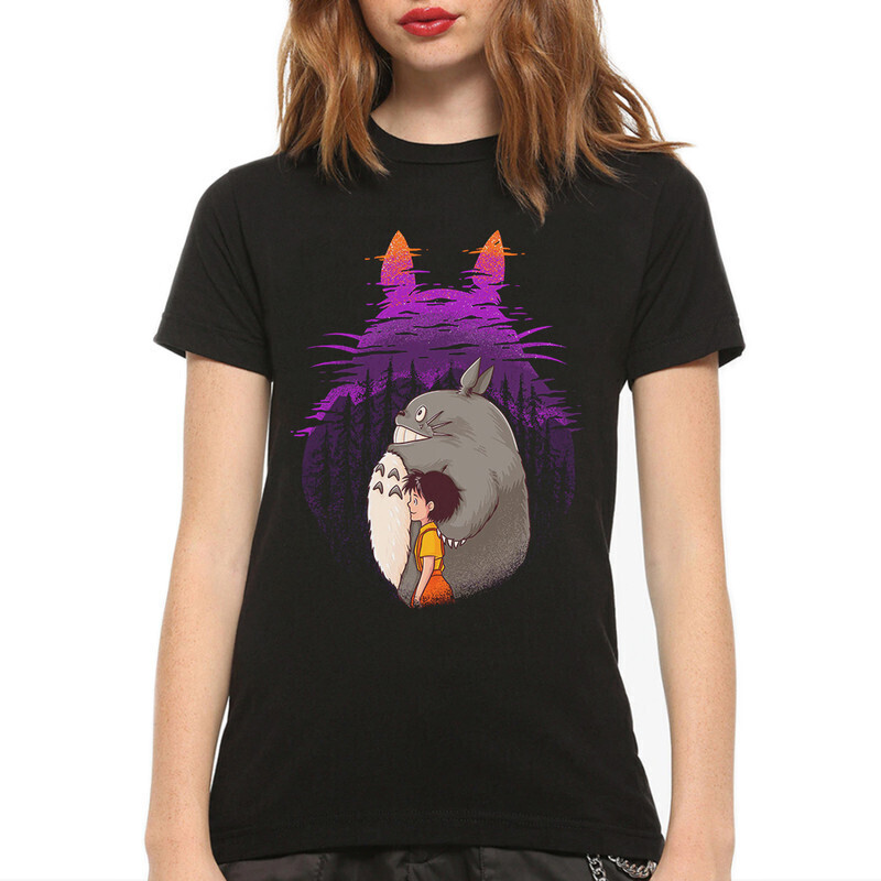 

Футболка женская Dream Shirts Мой сосед Тоторо 10003231 черная S, Мой сосед Тоторо 10003231
