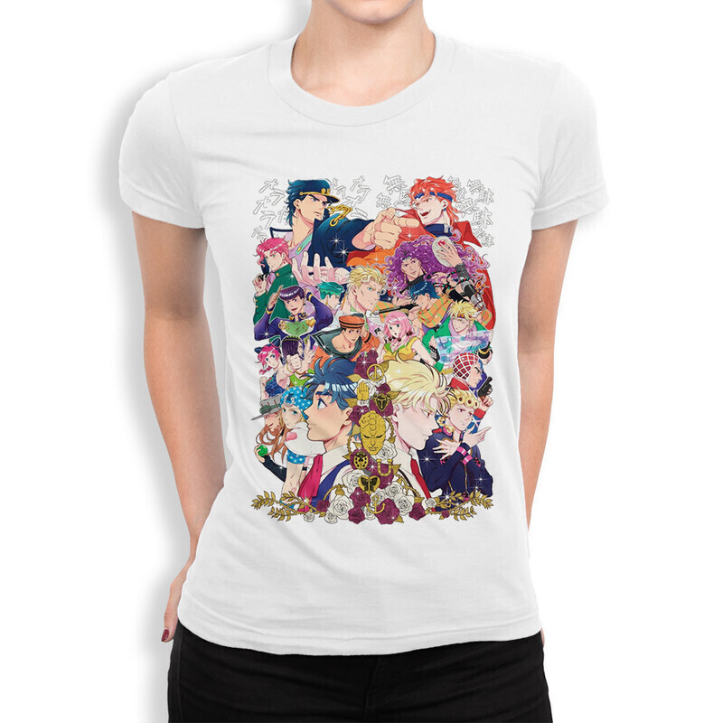 

Футболка женская Dream Shirts JoJo Bizarre Adventure 10003241 белая 3XL, JoJo Bizarre Adventure 10003241