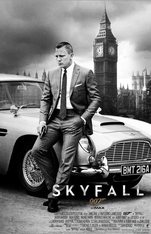 

Постер к фильму "Джеймс Бонд 23 - 007: Координаты «Скайфолл»" (Skyfall) Оригинальный 68,6x