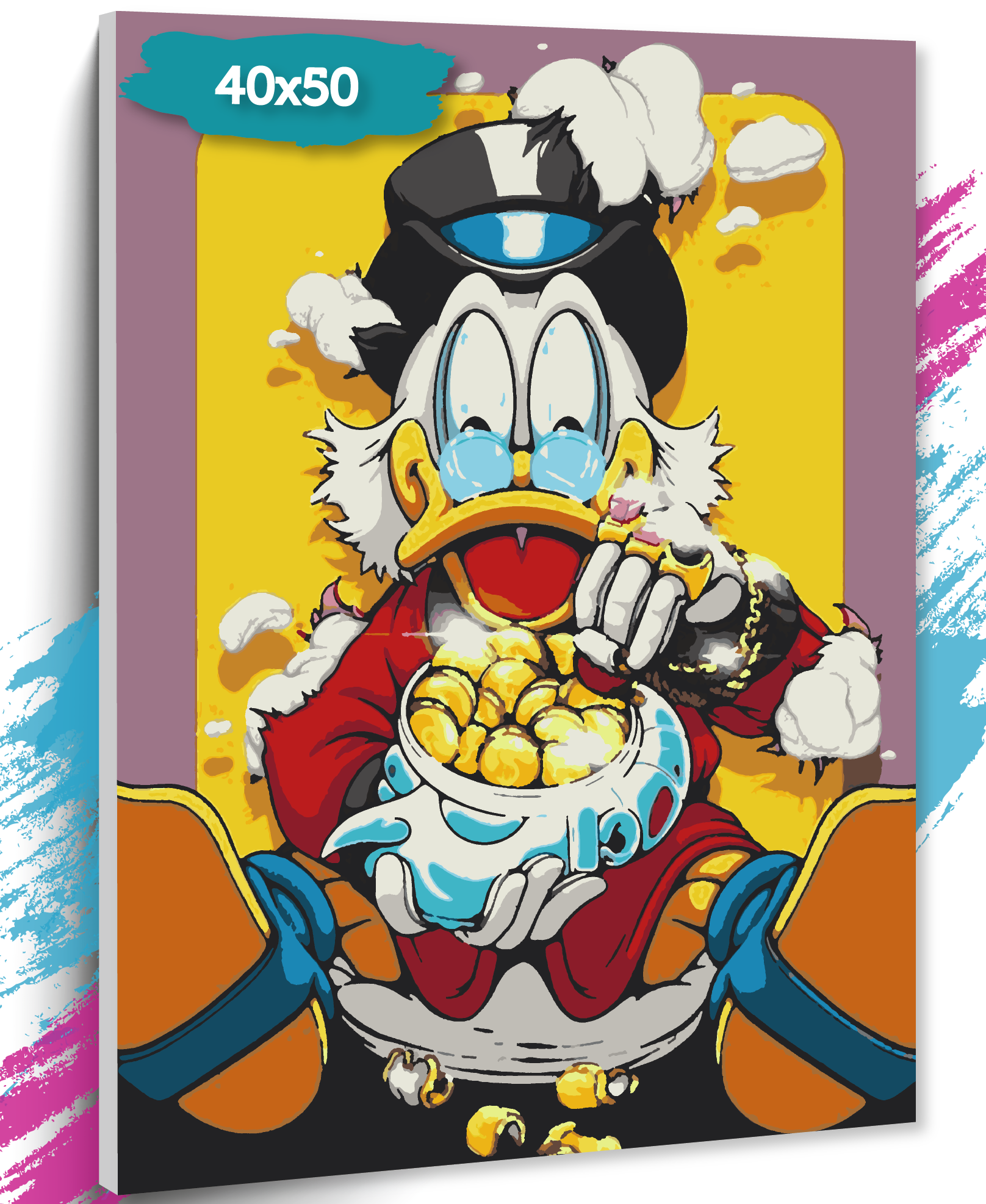 Картина по номерам ТТ Скрудж Макдак яркий GK0079 холст на подрамнике 40х50 см