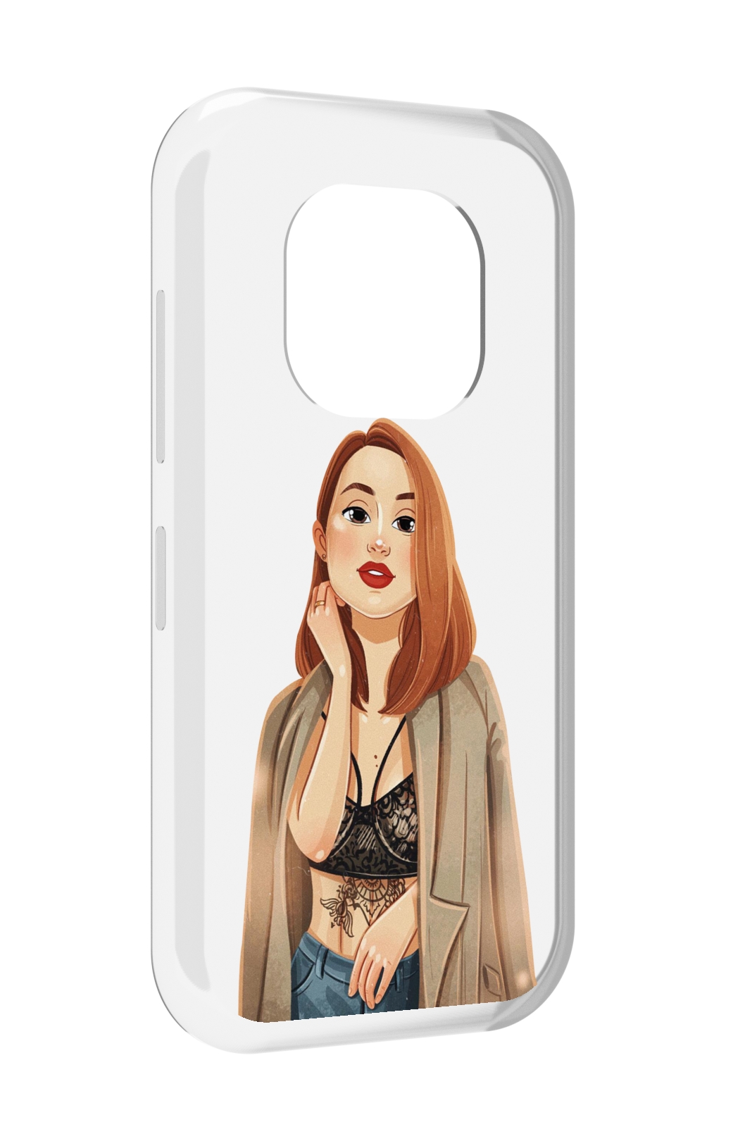 

Чехол MyPads девушка-в-кружевном-2 для Doogee V20, Прозрачный, Tocco