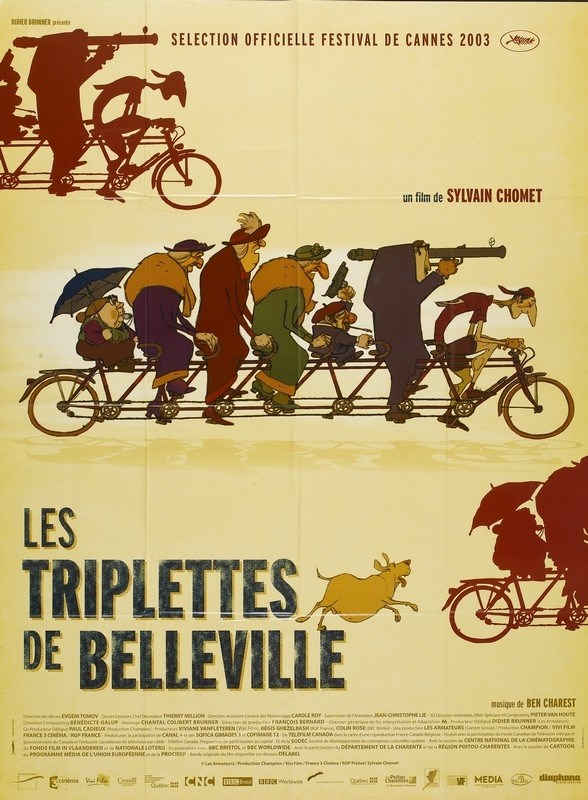 

Постер к фильму "Трио из Бельвилля" (Les triplettes de Belleville) Оригинальный 50,8x68,6