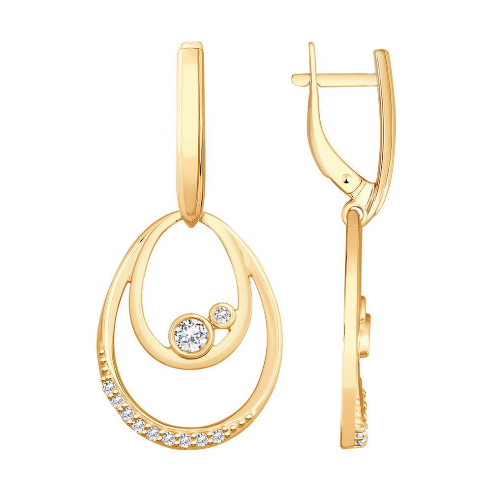 

Серьги из серебра с фианитом SOKOLOV 93020899, 93020899