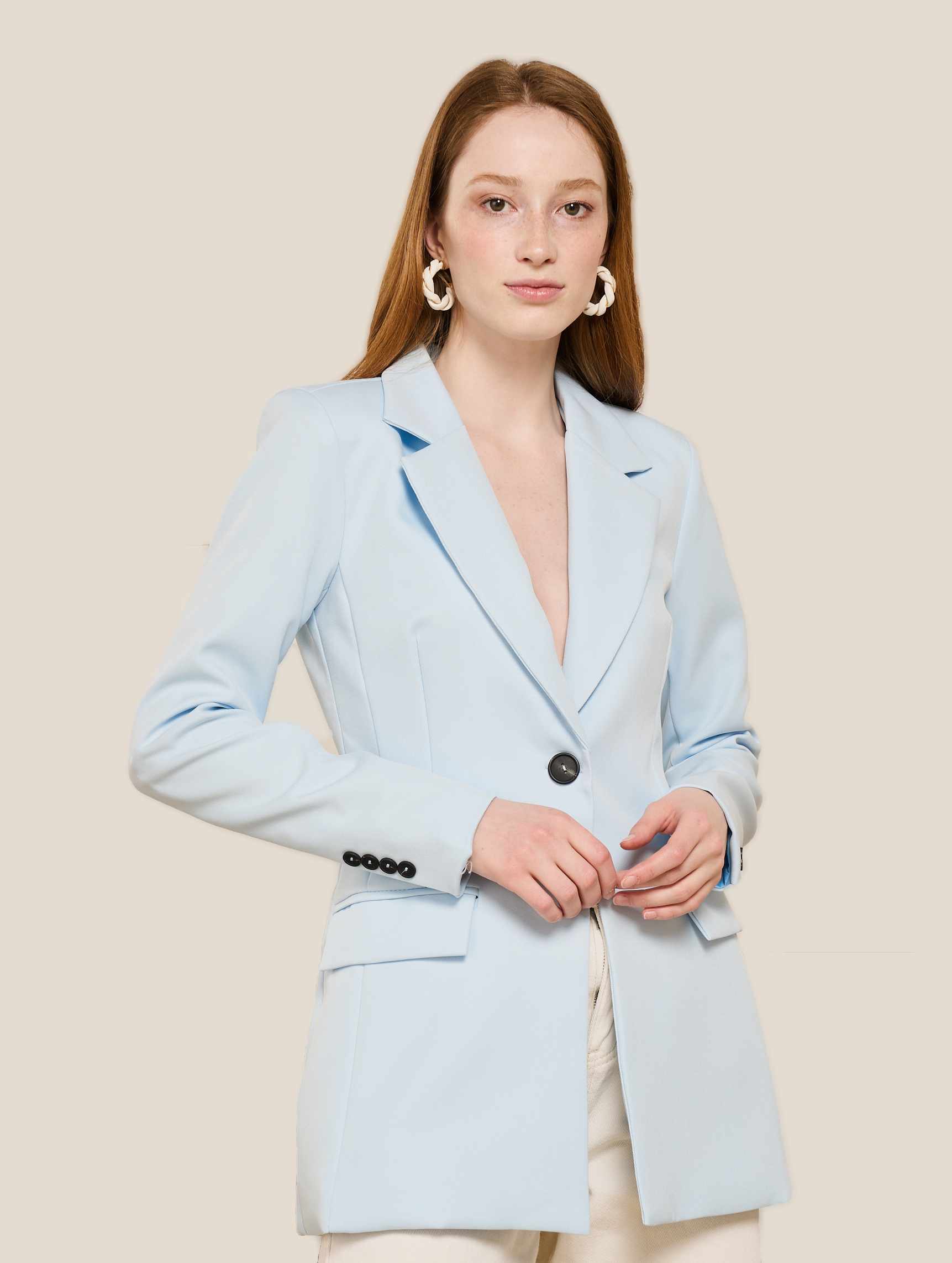 

Пиджак женский BrandStoff BS16115 голубой 42 RU, BS16115