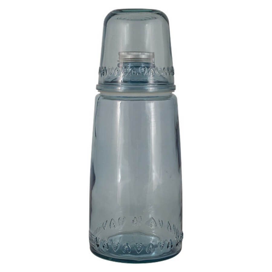 фото Бутылка для воды 1л со стаканом, natural water, голубые san miguel