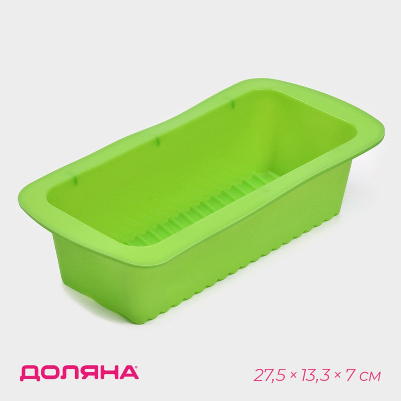 

Форма для выпечки Доляна Хлеб. Полосы 26х12,5х7 см, цвет зеленый, "Хлеб"
