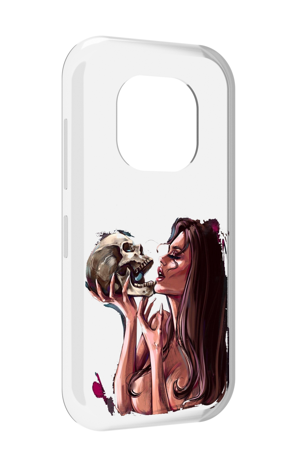 

Чехол MyPads девушка-модель-с-черепом для Doogee V20, Прозрачный, Tocco