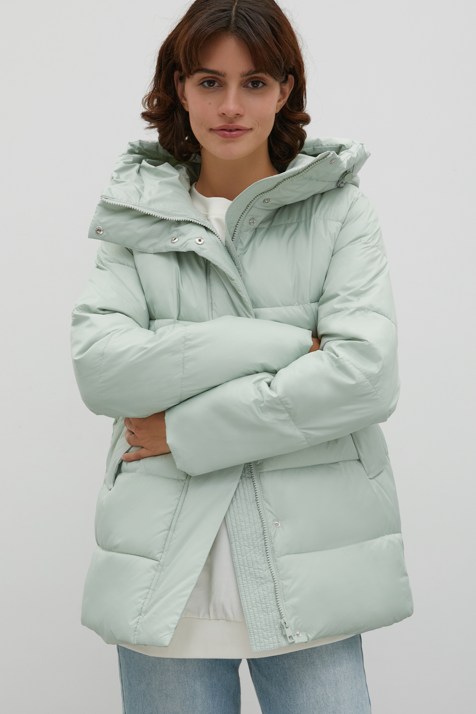 

Куртка женская Finn Flare FAC11053 серая 2XL, FAC11053