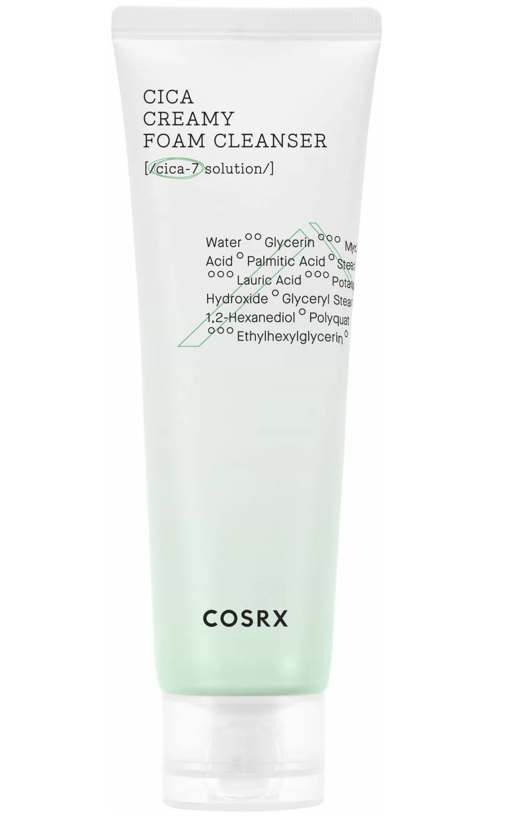 Пенка для умывания COSRX Pure Fit Cica Creamy Foam Cleanser с центеллой, 150 мл пэды для лица cosrx one step green hero для чувствительной кожи 70 шт