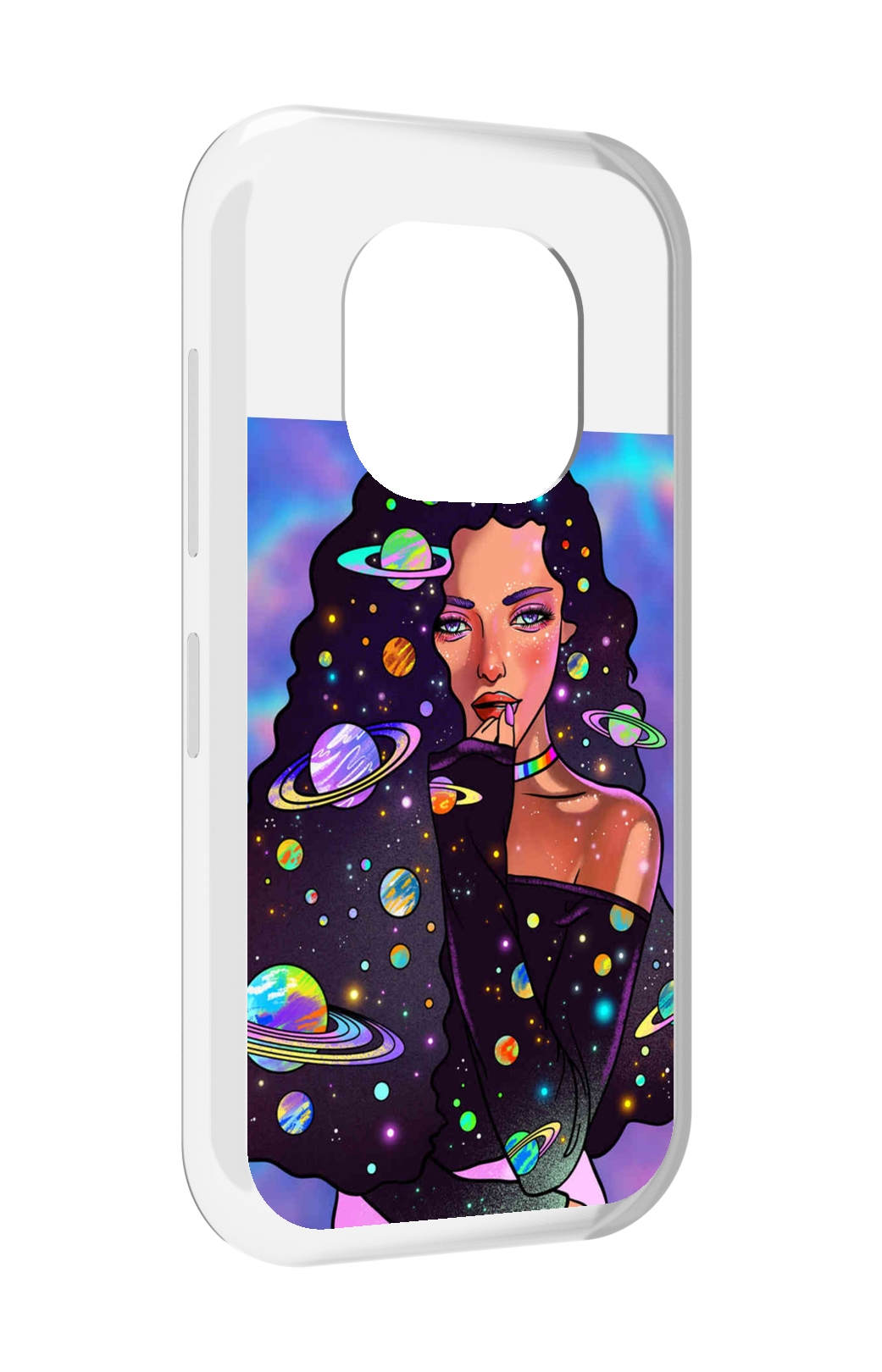 

Чехол MyPads девушка-с-планетами-в-волосах женский для Doogee V20, Прозрачный, Tocco