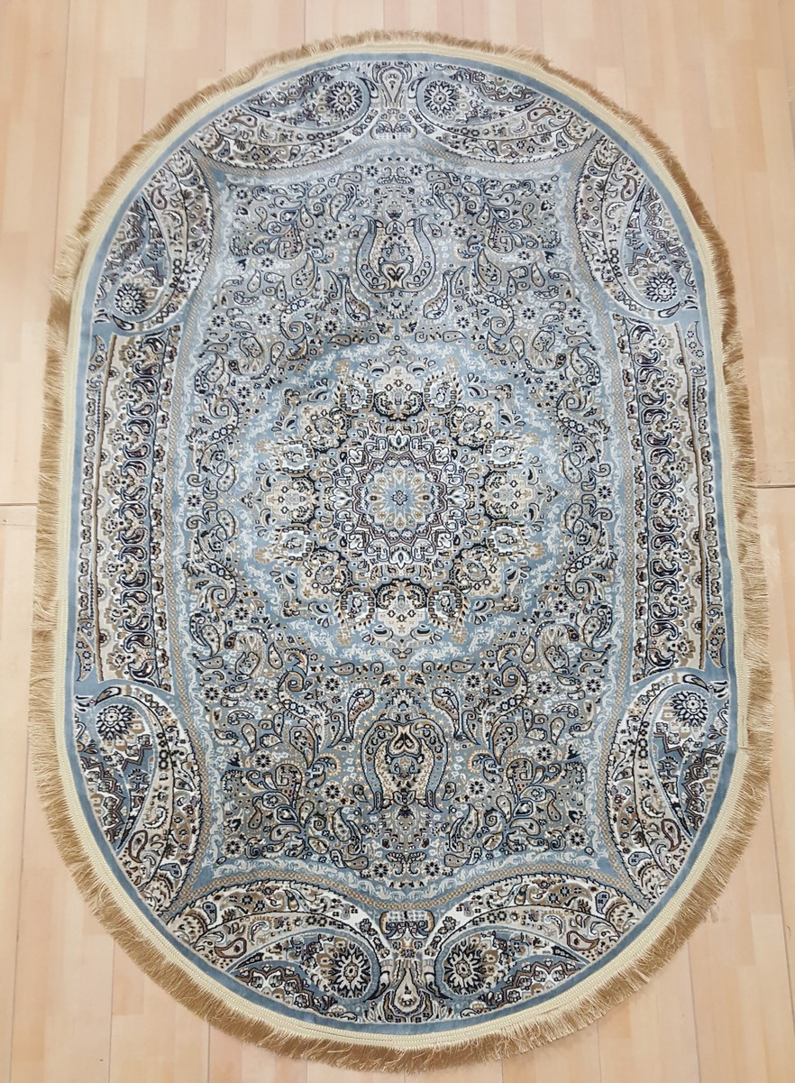 фото Ковер sofia rugs shiraz 8024 овал голубой 80x150