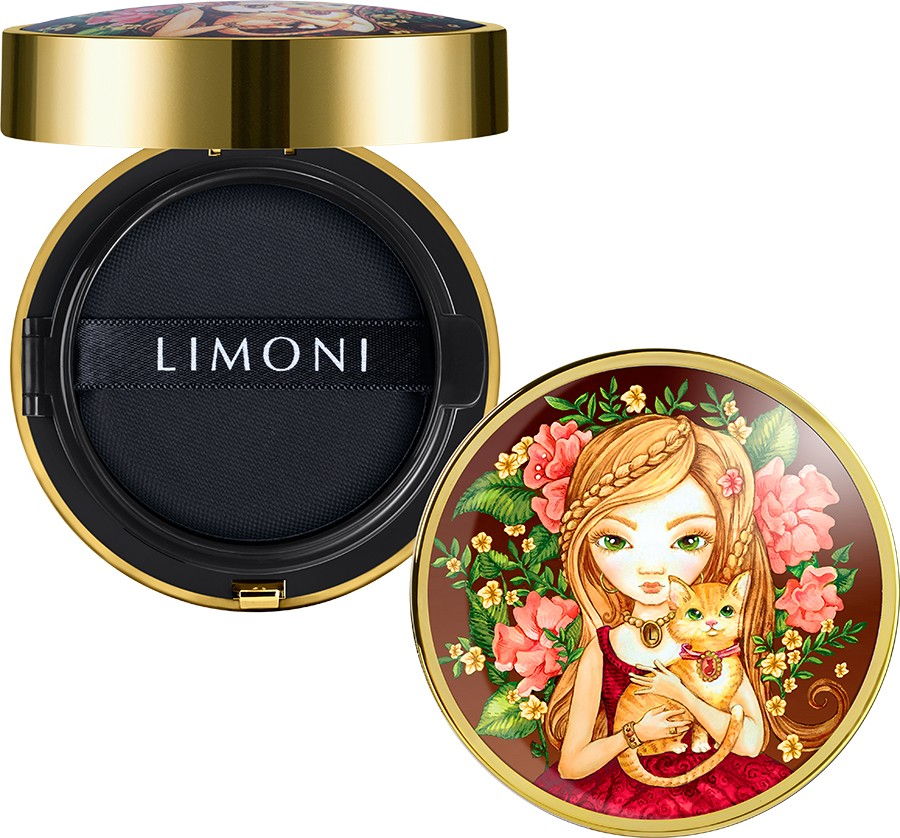 Тональный кушон Limoni All Stay Cover Cushion Animal Princess 01 (03 Dark Medium) тональный флюид кушон all stay cover cushion spf 35 824984 03 puppy princess dark medium 1 шт