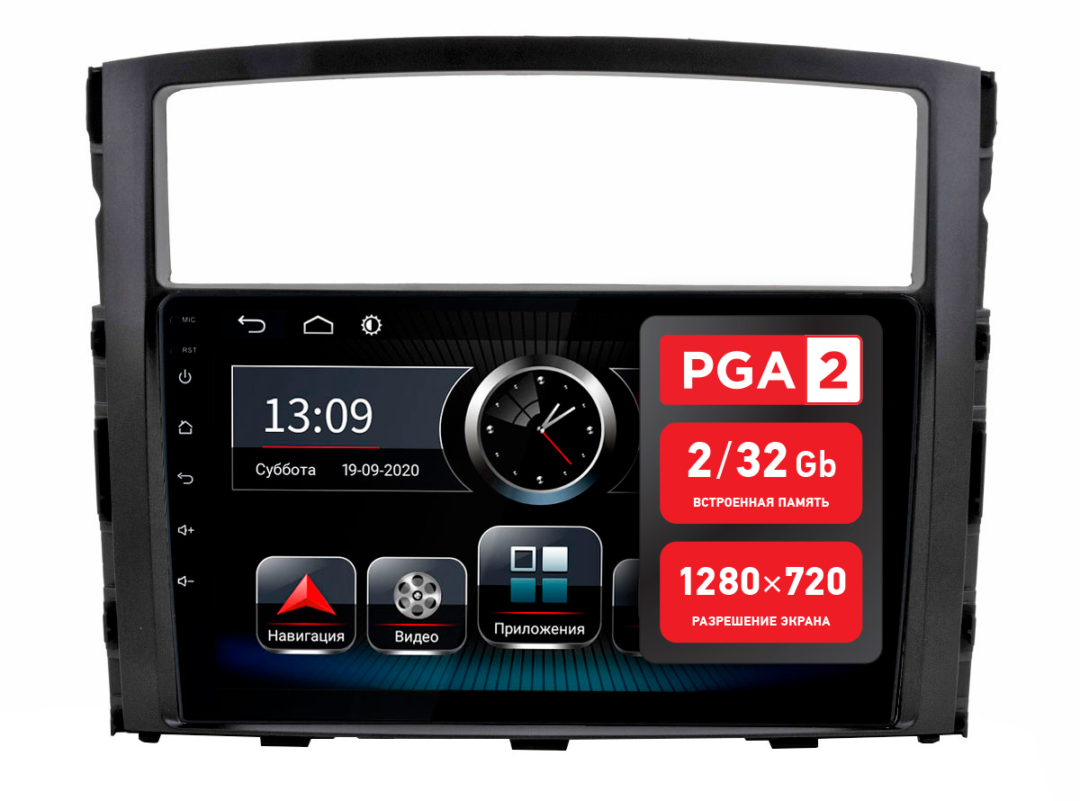 

Штатная магнитола Incar PGA 2 6104 для Mitsubishi Pajero 4 BT/QLED/2.5D, Mitsubishi