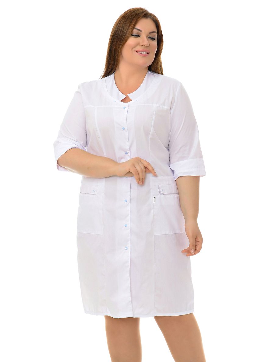 фото Халат медицинский женский medicalwear милора 016 белый 54 ru