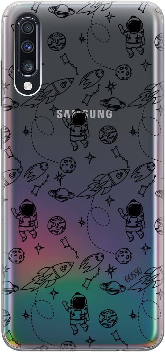 

Чехол на Samsung Galaxy A70/A70s с принтом "Space" прозрачный, Прозрачный;черный, 0