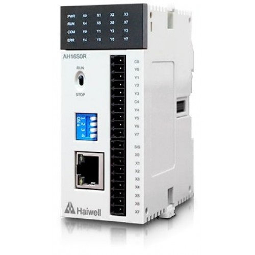 Программируемый контроллер Haiwell 8DI (4шт 200кГц) 8RO 1RS485 1Ethernet AH16S0R