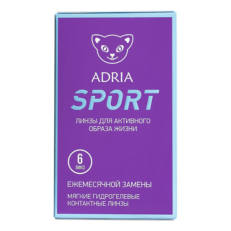 

Контактные линзы Adria Sport ежемесячные R 8,6 D -1,50 6 шт