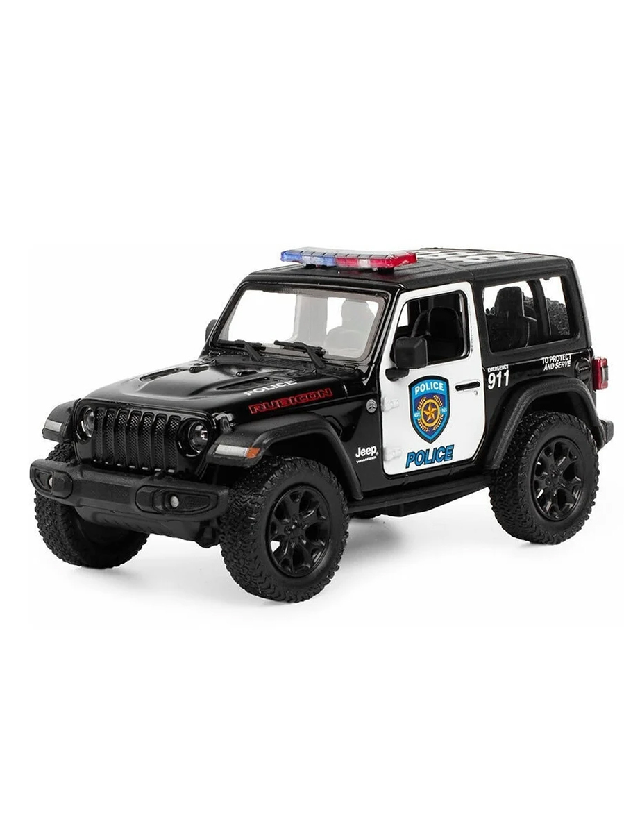 

Модель машины Kinsmart Jeep Wrangler 2018 (Police) инерция 1:34 KT5412WP
