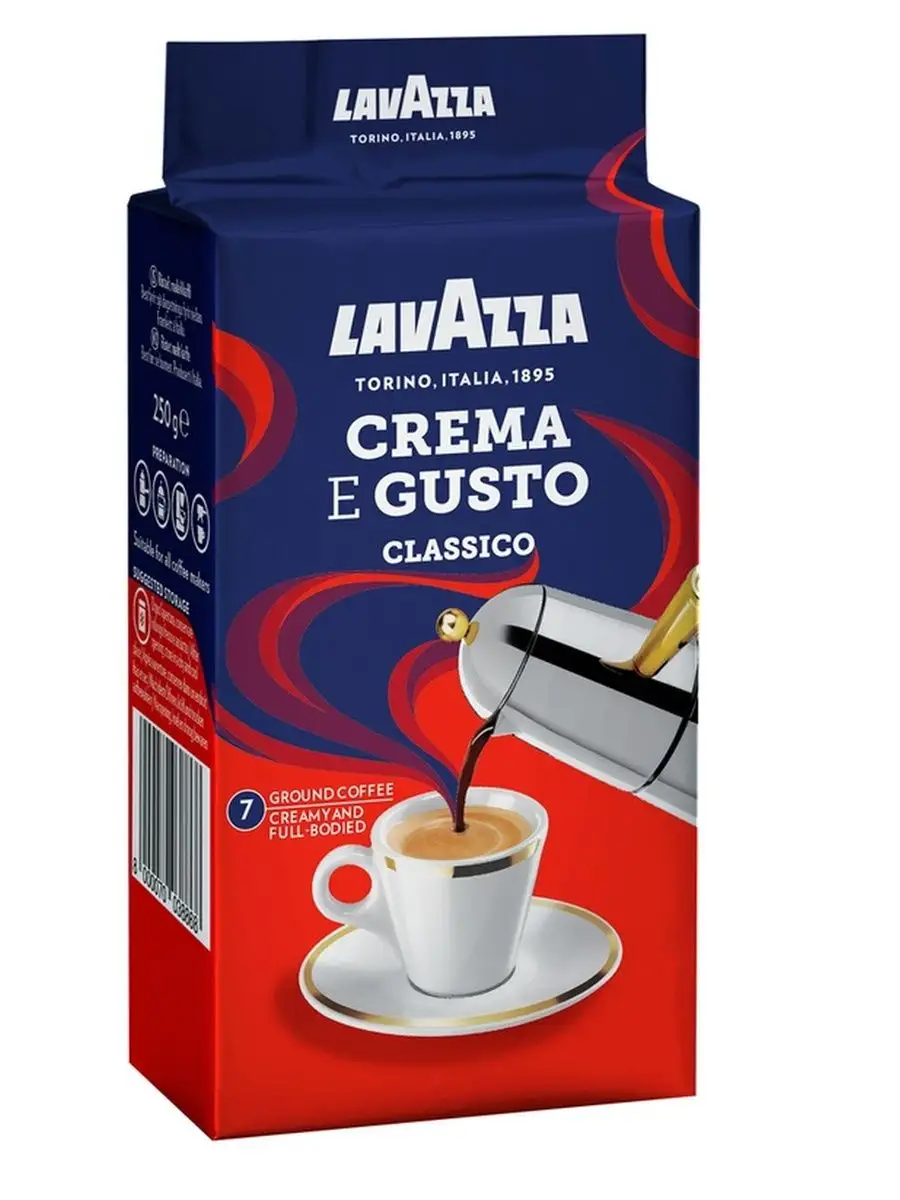 

Кофе молотый Lavazza Crema e Gusto Classico 250 г, Crema-E-Gusto250g