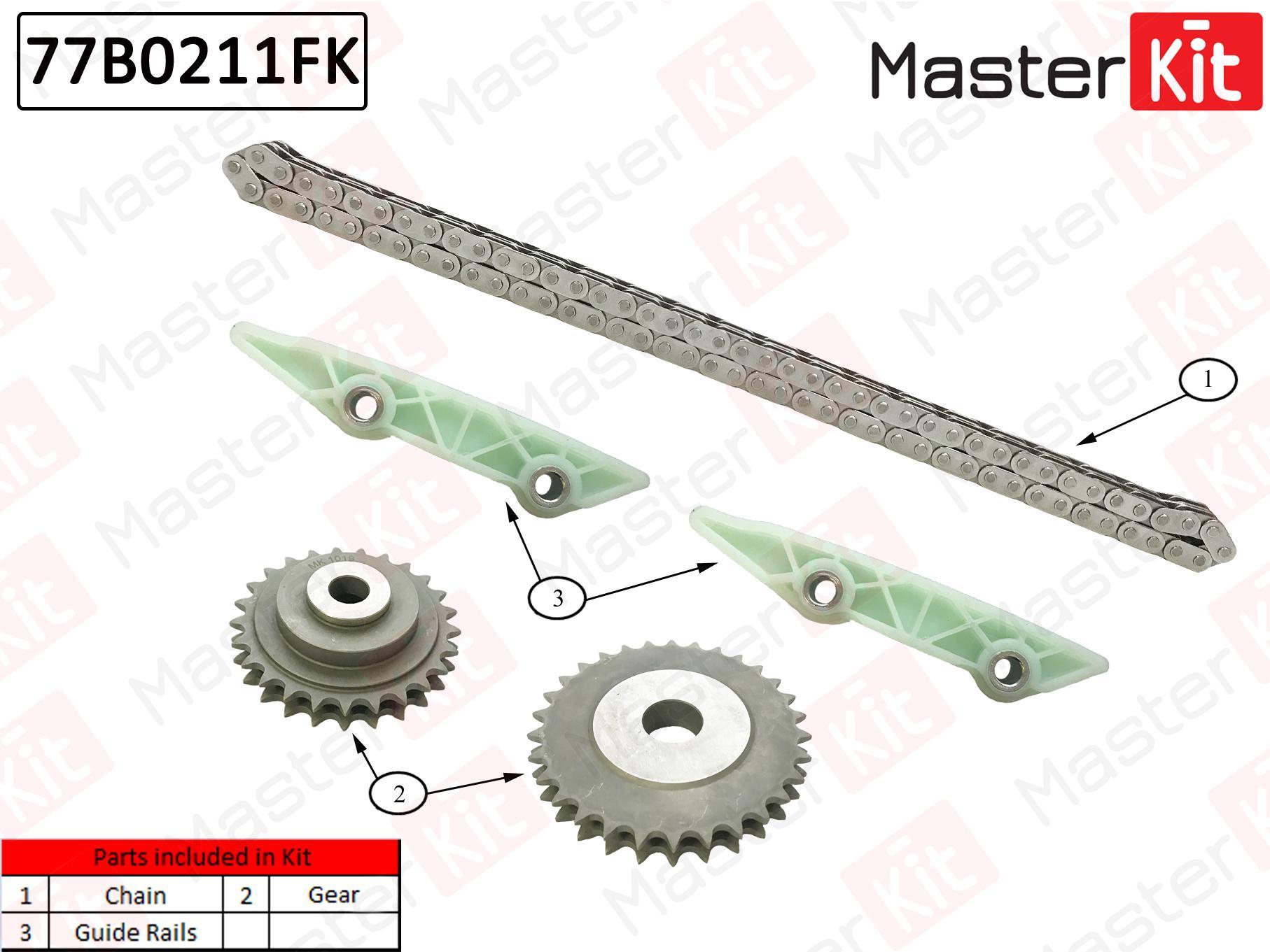 

Комплект Цепи Грм Iveco MasterKit арт. 77B0211FK, 77B0211FK