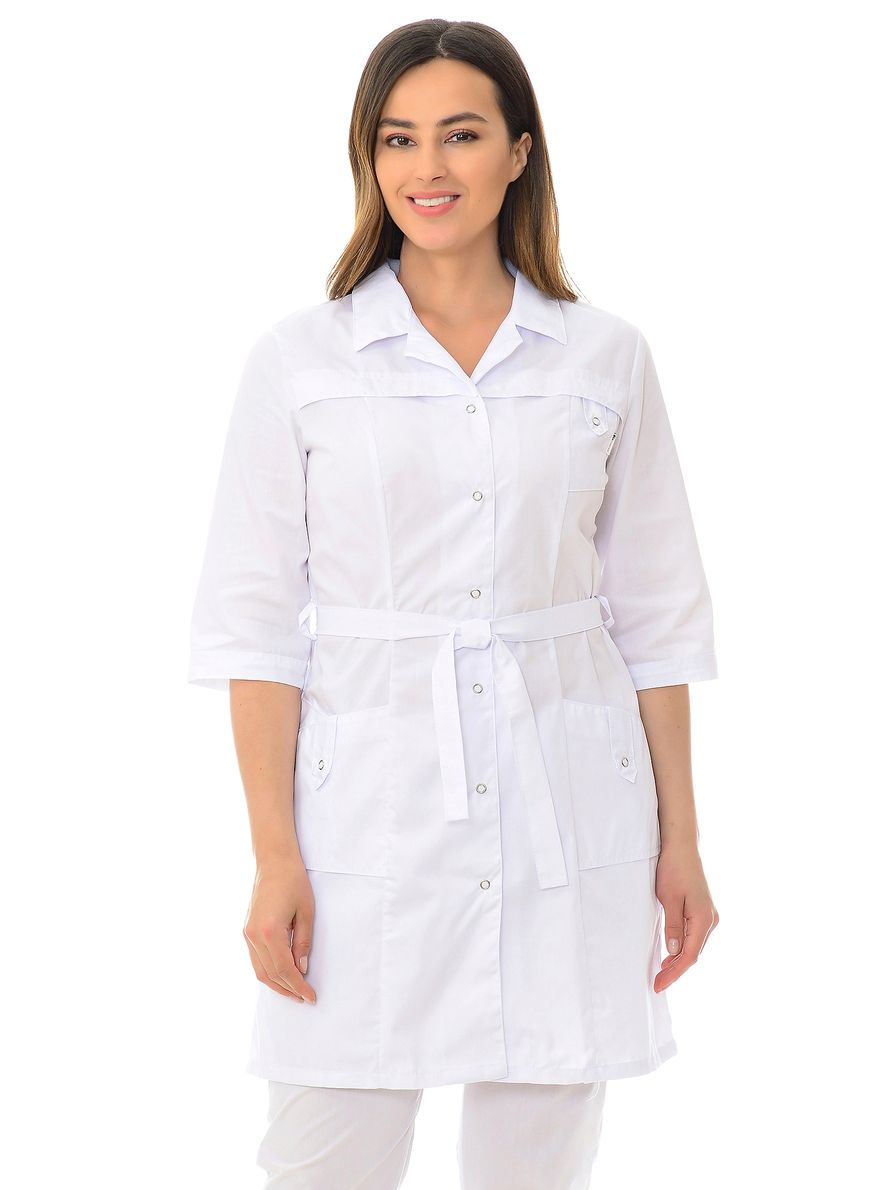 фото Халат медицинский женский medicalwear вера 003 белый 42 ru