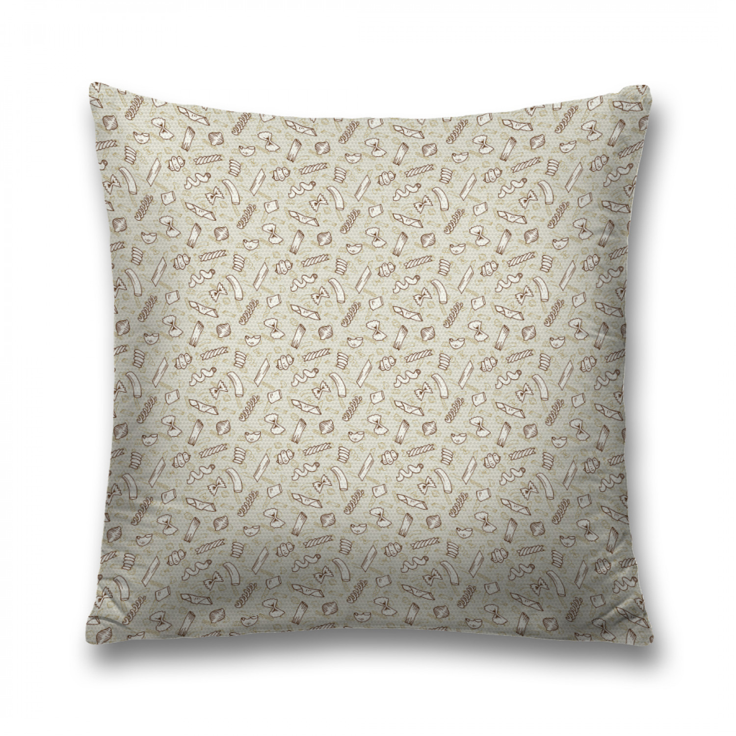 

Наволочка декоративная JoyArty "Макаронные изделия" на молнии, 45x45 см, Бежевый, Макаронные изделия