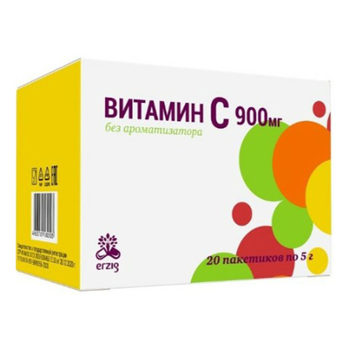 Витамин С порошок для взрослых 900 мг 20 шт