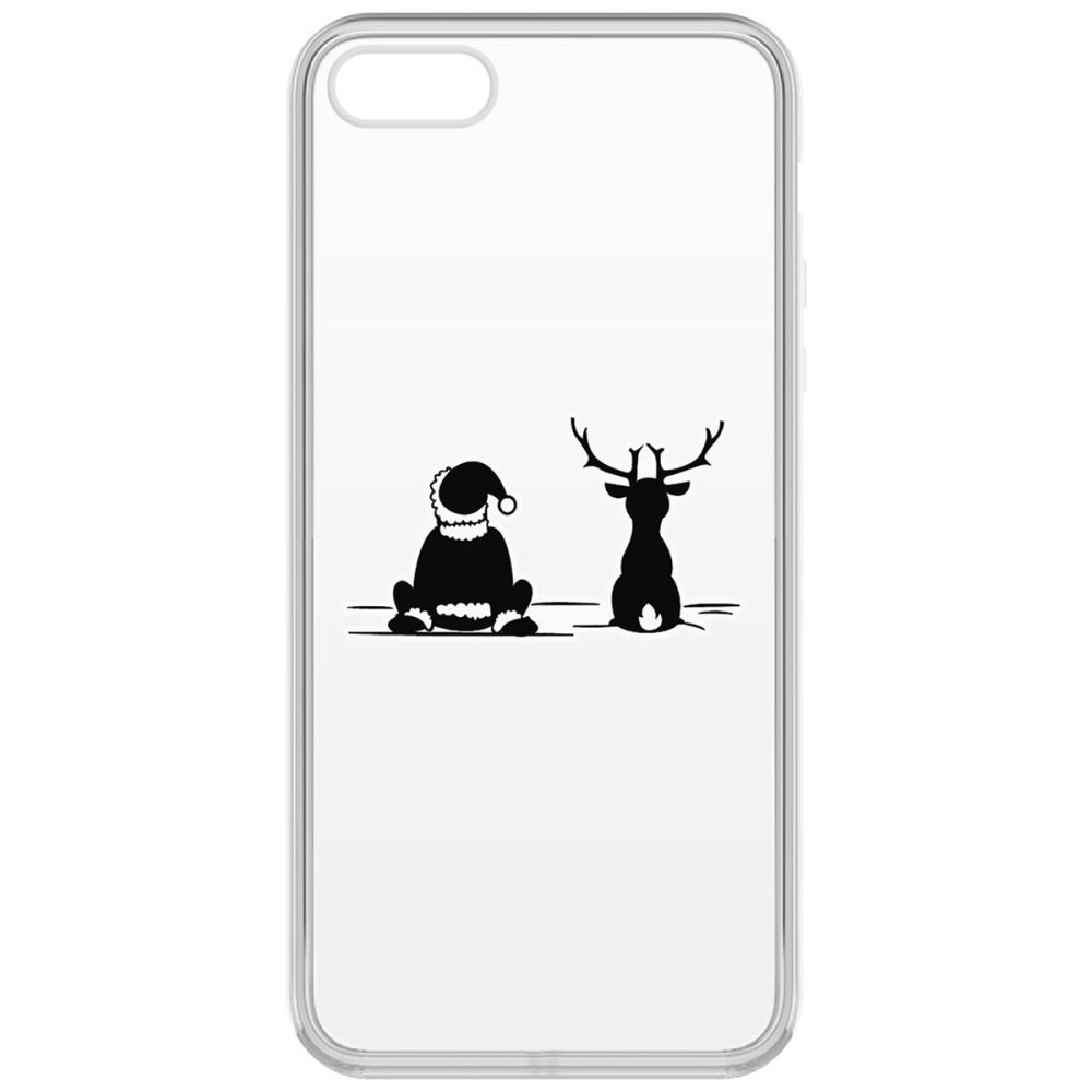 

Чехол-накладка Krutoff Clear Case Мечтатели для iPhone 5/5s, Прозрачный
