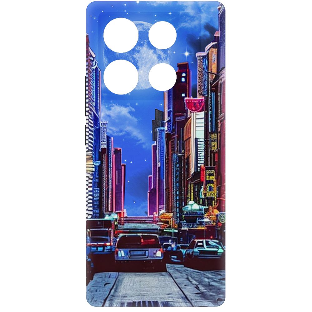 

Чехол-накладка Krutoff Soft Case Ночной город для INFINIX Note 40 черный