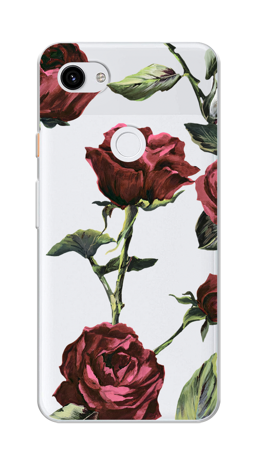 

Чехол Awog на Google Pixel 3A XL "Бордовые розы фон", Красный, 270450-8