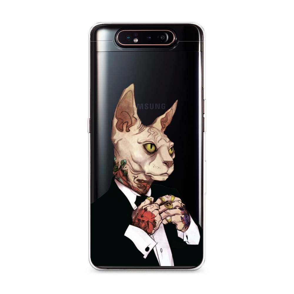 

Чехол Awog на Samsung Galaxy A80 "Татуированный сфинкс", Разноцветный, 28350-7