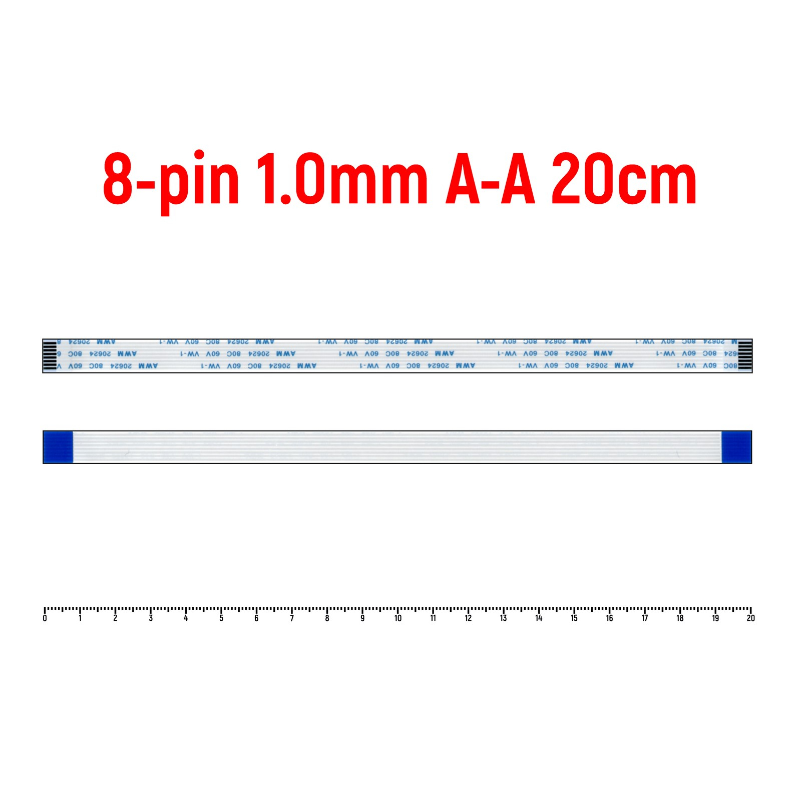 

Шлейф FFC 8-pin Шаг 1.0mm Длина 20cm