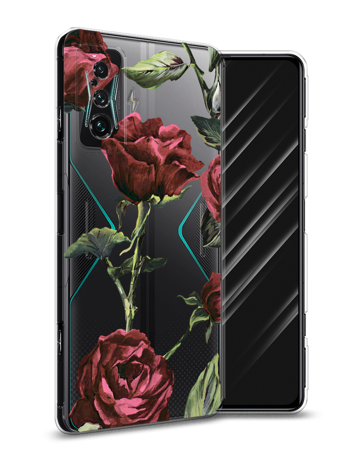 

Чехол Awog на Xiaomi Redmi K50 GE "Бордовые розы фон", Красный, 314350-8