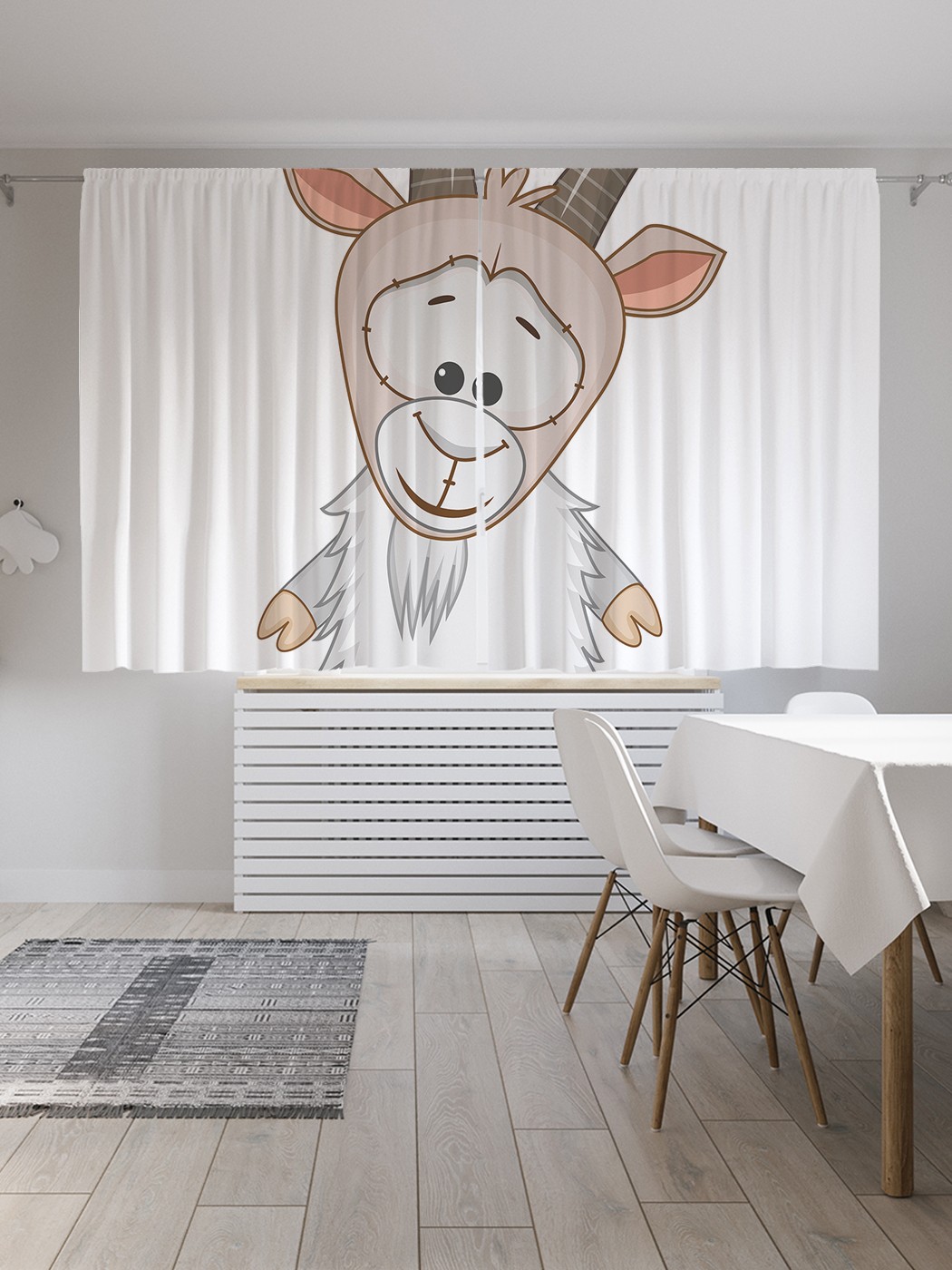 

Шторы JoyArty с фотопечатью "Пушистый козленок" из сатена, 290х180 см, Пушистый козленок