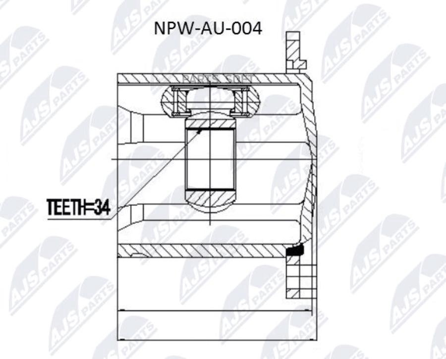 

Npw-Au-004 Шрус Наружный, Nty NTY npwau004