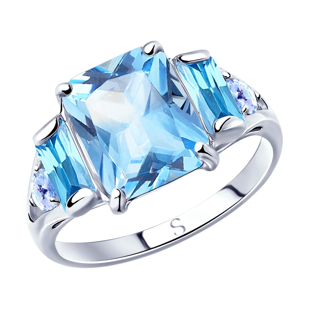 фото Кольцо из серебра с фианитом р. 19.5 sokolov 94012800